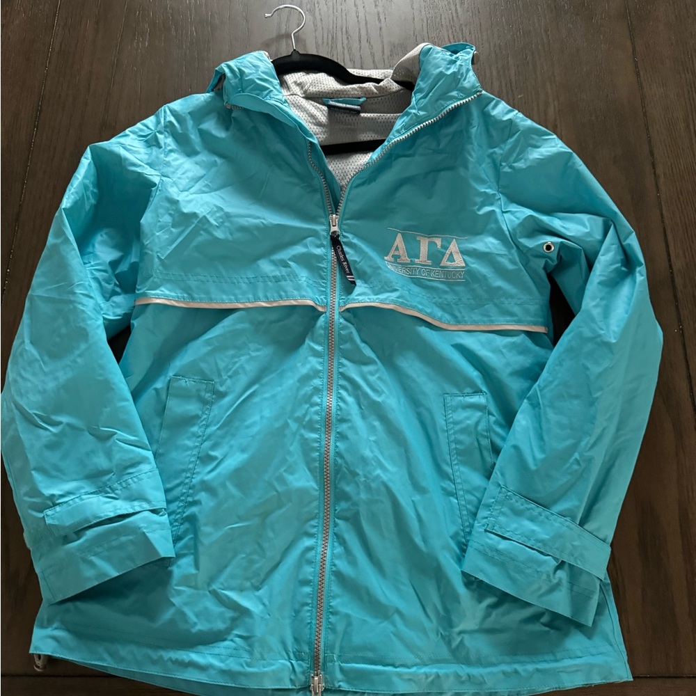 Charles River Embroidered Alpha Gamma Delta Raincoat | AGD | ΑΓΔ